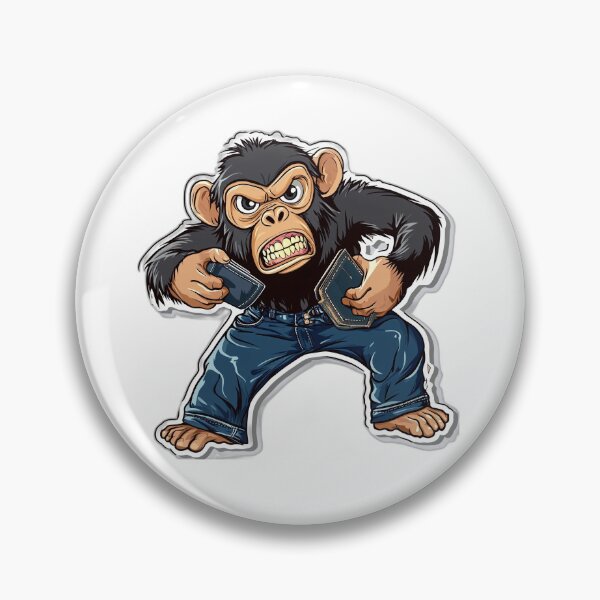 Item preview, Angry Broke Chimpanzee Checking Empty Wallets designed and sold by DigitalArtKiosk.