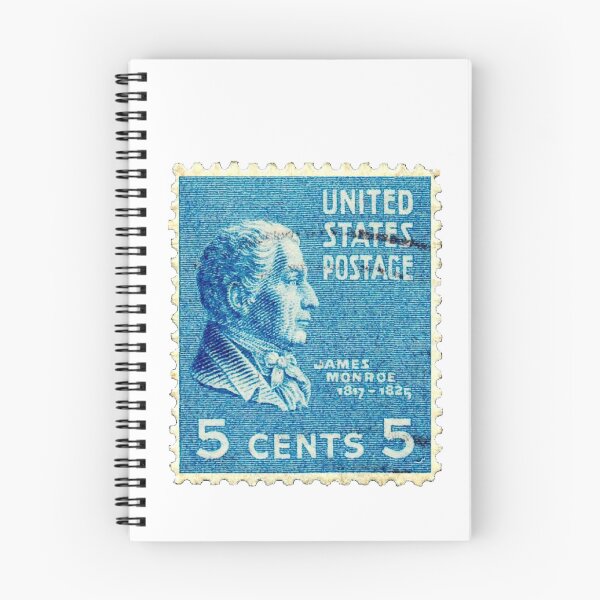 Artikelvorschau, Vintage blaue James Monroe USA Briefmarke entworfen und verkauft von red-amber65.