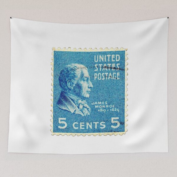 Item preview, Vintage Blue James Monroe USA Postage Stamp designed and sold by red-amber65.