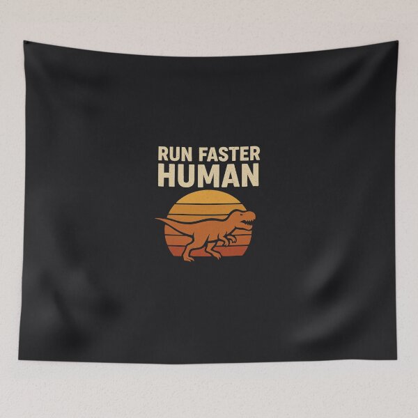 Item preview, Run Faster Human – Funny Bird Chasing Human Animal Humor Cartoon Design designed and sold by johnExpress02.