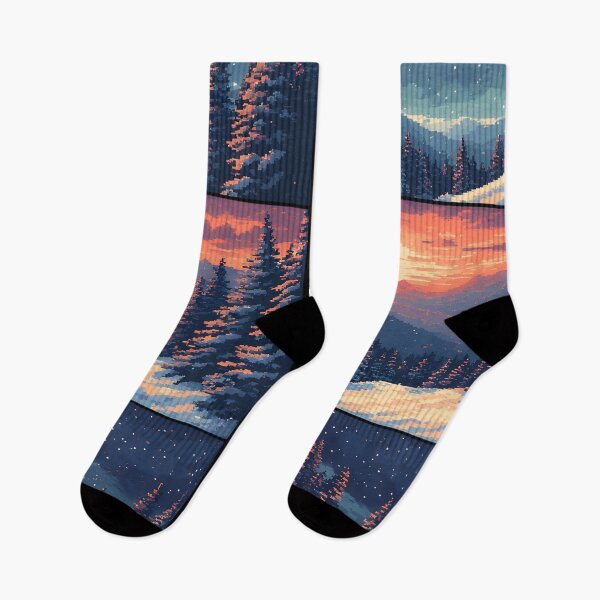 Item preview, Pixel art: Winter landscape through the ages designed and sold by Mianku | Für das Leben.