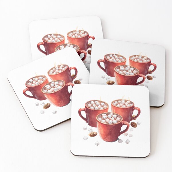 Item preview, Winter Warmth – Hot Cocoa with Marshmallows Illustration designed and sold by catcurio.
