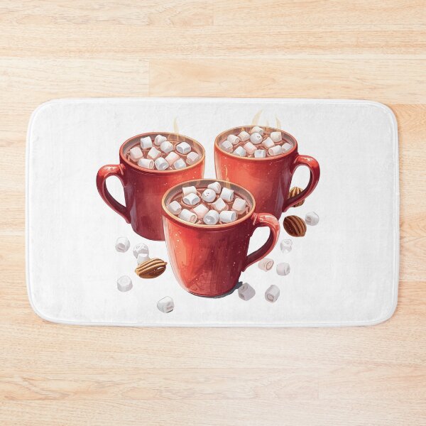 Item preview, Winter Warmth – Hot Cocoa with Marshmallows Illustration designed and sold by catcurio.