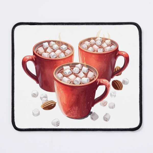 Item preview, Winter Warmth – Hot Cocoa with Marshmallows Illustration designed and sold by catcurio.