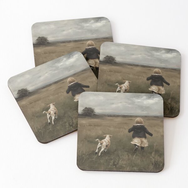 Item preview, Child Running with Dog in Field designed and sold by lautir.