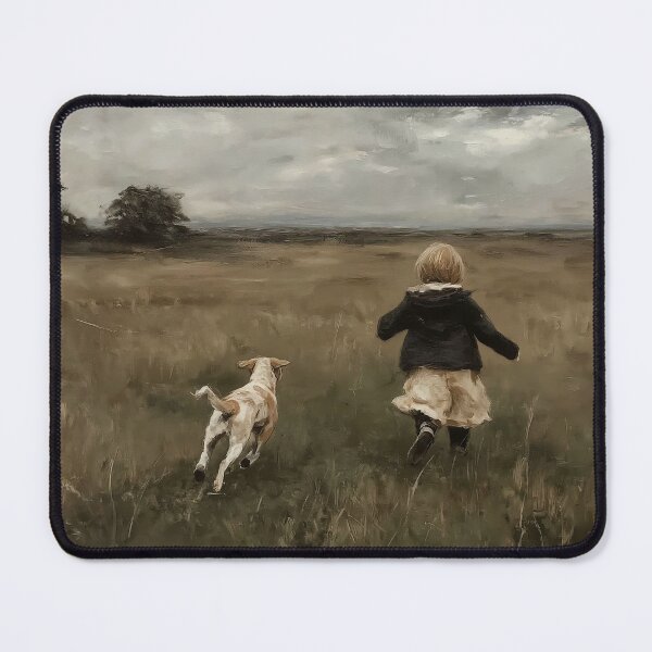 Item preview, Child Running with Dog in Field designed and sold by lautir.