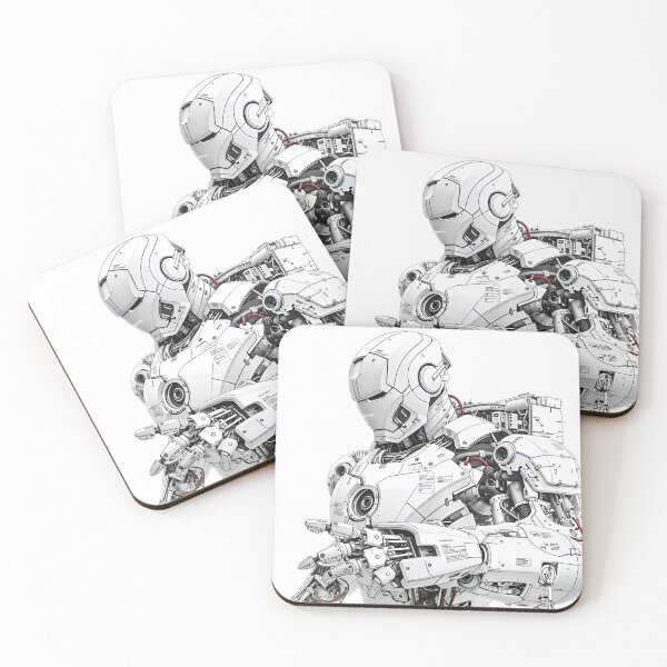 Item preview, Futuristic White Mecha – High-Detail Sci-Fi Robot Illustration designed and sold by Dyan4.