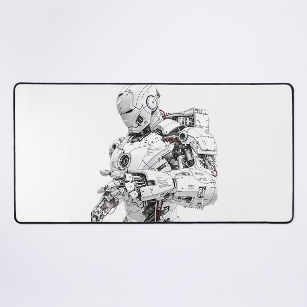 Item preview, Futuristic White Mecha – High-Detail Sci-Fi Robot Illustration designed and sold by Dyan4.