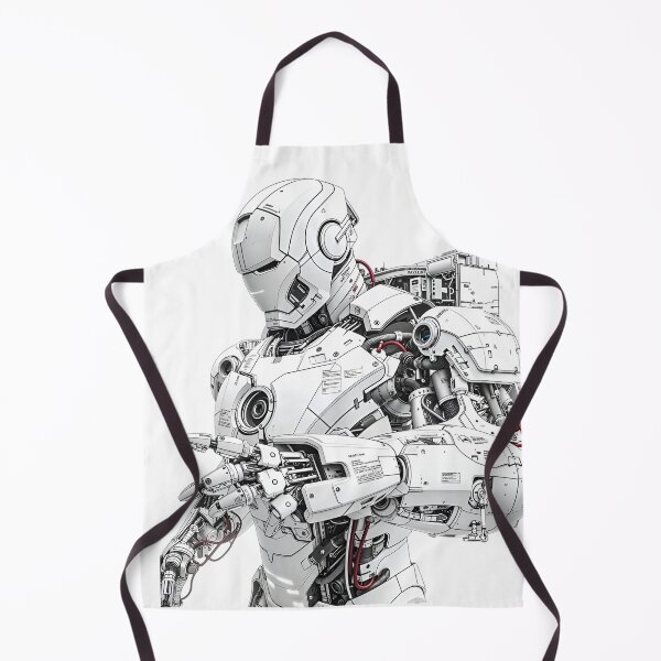 Item preview, Futuristic White Mecha – High-Detail Sci-Fi Robot Illustration designed and sold by Dyan4.
