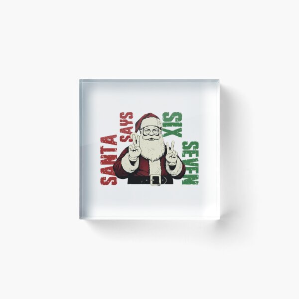 Item preview, Retro Santa Says Holiday Happy Claus Six Seven Bruh Santa designed and sold by ChadnoSmith.