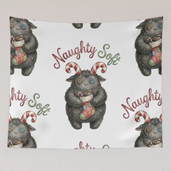 Item preview, Button-Bat Krampus - Cute Patchwork Christmas designed and sold by bapupa.