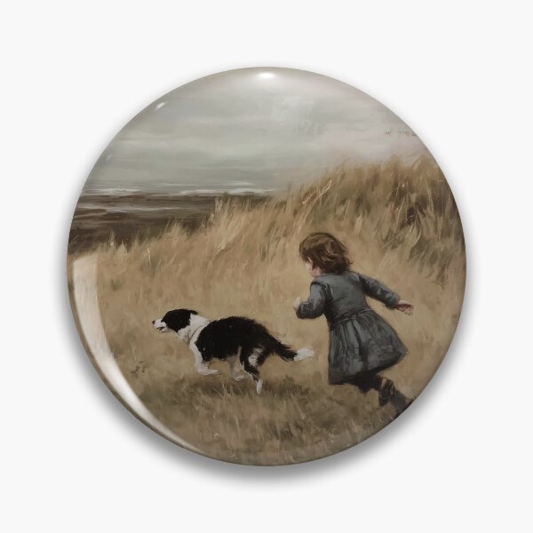 Item preview, Child and Dog in a Meadow designed and sold by lautir.