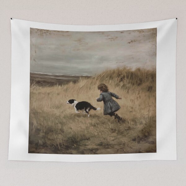 Item preview, Child and Dog in a Meadow designed and sold by lautir.
