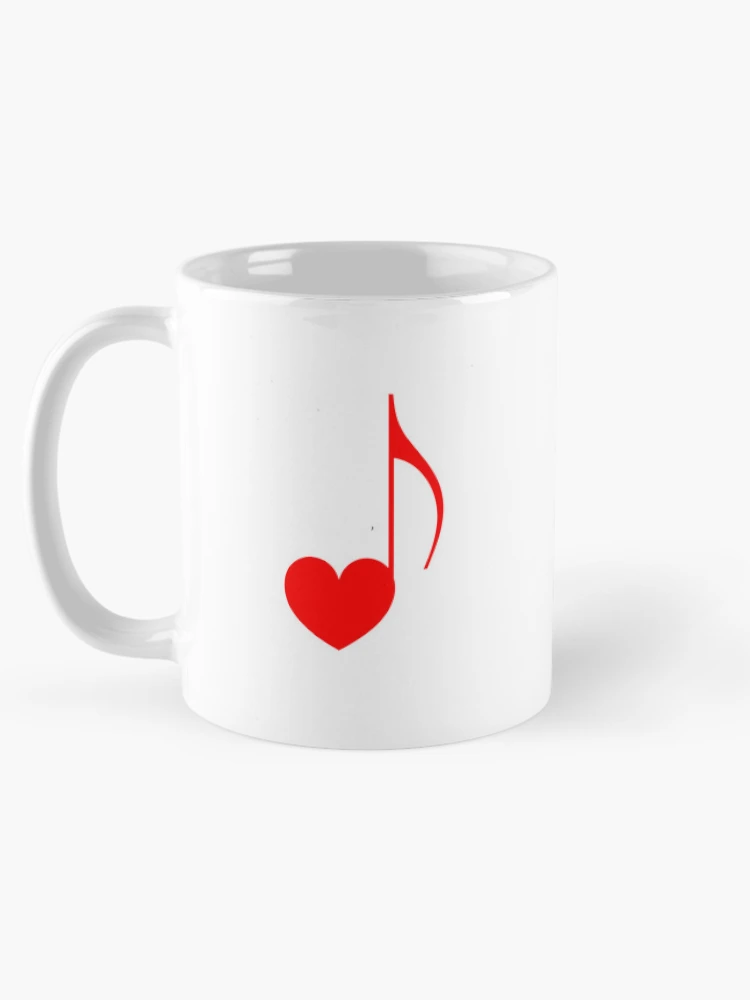 Thumbnail 5 of 6, Coffee Mug, Heart Music Note designed and sold by RubyCollection.