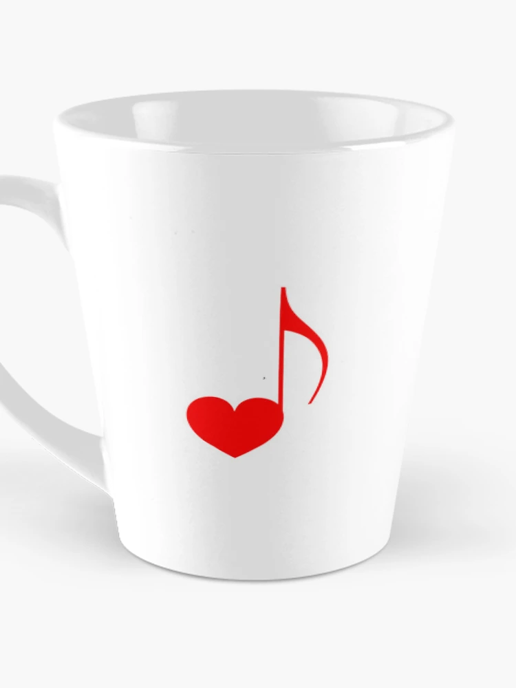 Thumbnail 3 of 4, Coffee Mug, Heart Music Note designed and sold by RubyCollection.