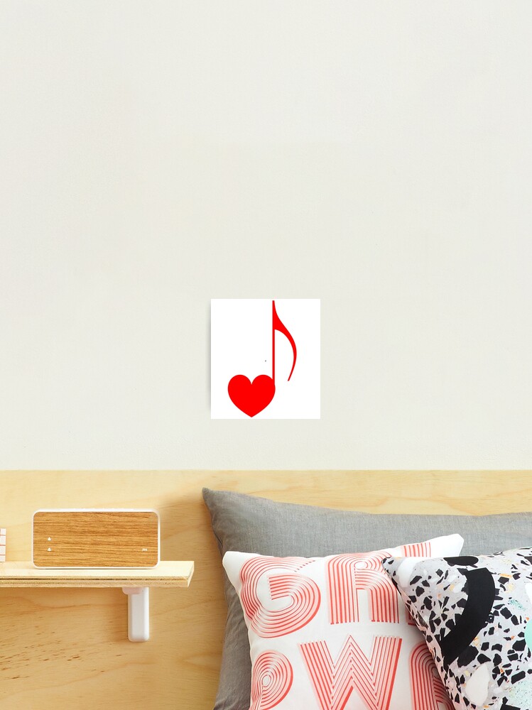 Thumbnail 2 of 3, Photographic Print, Heart Music Note designed and sold by RubyCollection.
