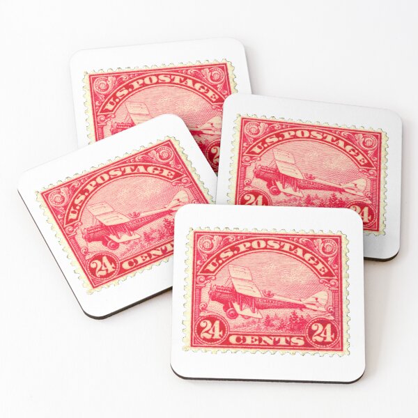 Item preview, Vintage US Airmail Red Issue Postage Stamp designed and sold by red-amber65.