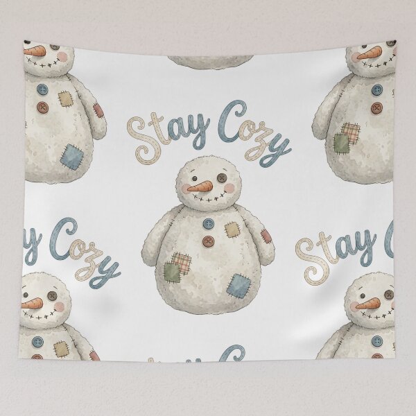 Item preview, Button-Nose Snowman - Cute Patchwork Christmas designed and sold by bapupa.