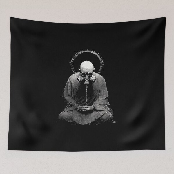 Item preview, Toxic Zen: The Gas Mask Saint designed and sold by t5uisiu.