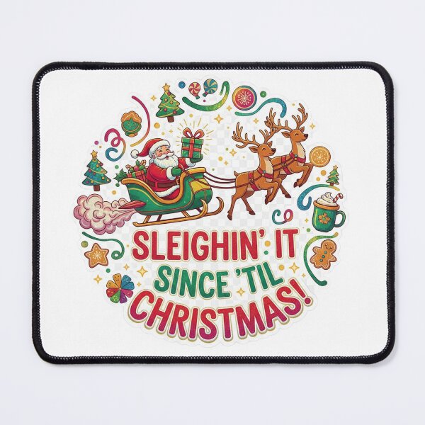 Item preview, Sleighin' It Since 'Til Christmas! - Festive Santa & Reindeer Holiday Design designed and sold by Sushikidsntoddlers.