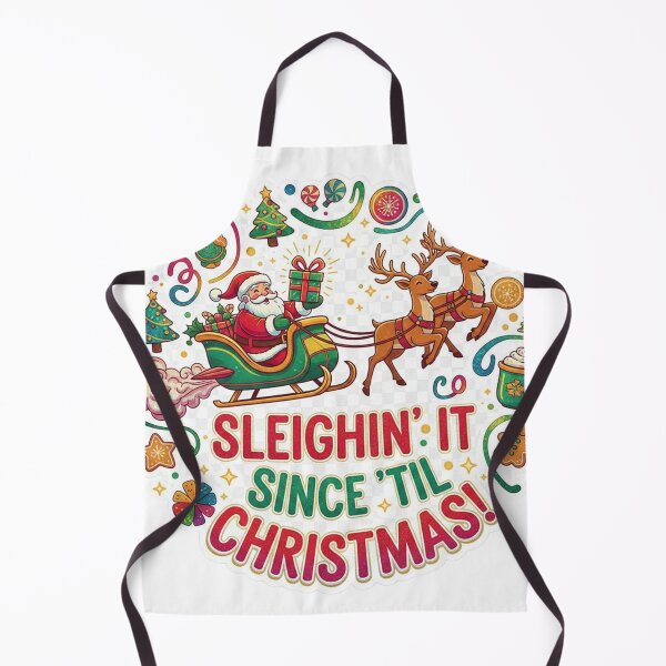 Item preview, Sleighin' It Since 'Til Christmas! - Festive Santa & Reindeer Holiday Design designed and sold by Sushikidsntod.