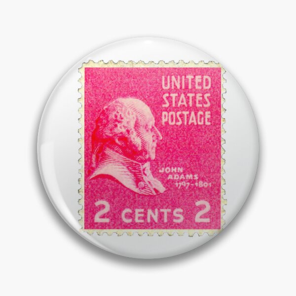 Artikelvorschau, Vintage Pink John Adams USA Briefmarke entworfen und verkauft von red-amber65.