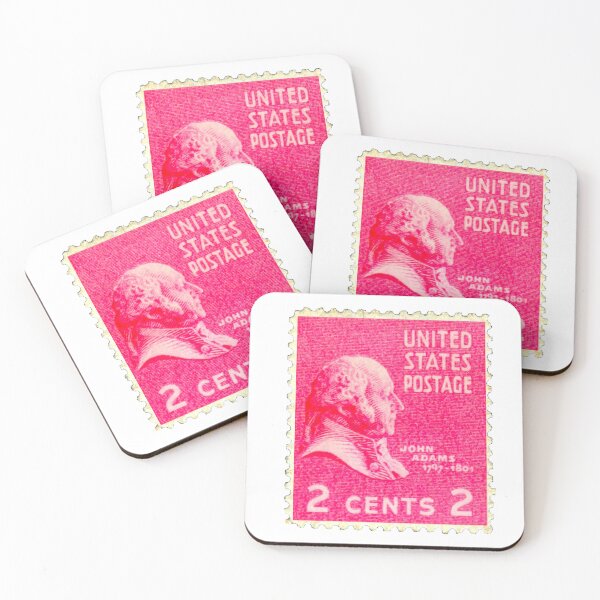 Item preview, Vintage Pink John Adams USA Postage Stamp designed and sold by red-amber65.