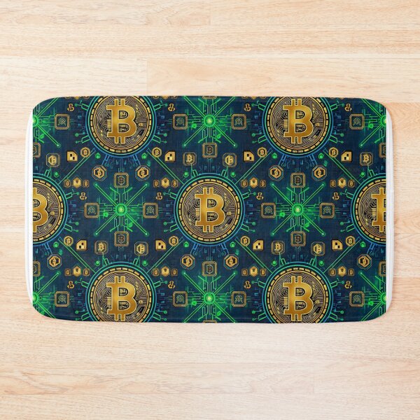 Item preview, Bitcoin Cryptocurrency - Striking It Rich - Gold Pattern Design   designed and sold by EclecticArts.