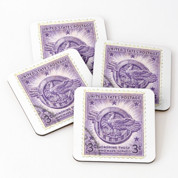 Item preview, Vintage Purple Eagle USA Postage Stamp designed and sold by red-amber65.