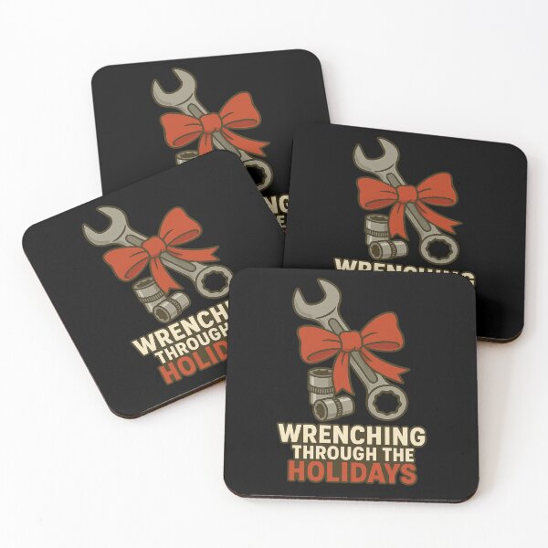 Item preview, Wrenching Through The Holidays - Funny Mechanic Christmas designed and sold by PunchDrop.