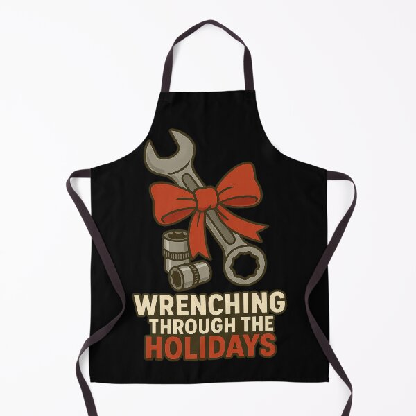 Item preview, Wrenching Through The Holidays - Funny Mechanic Christmas designed and sold by PunchDrop.