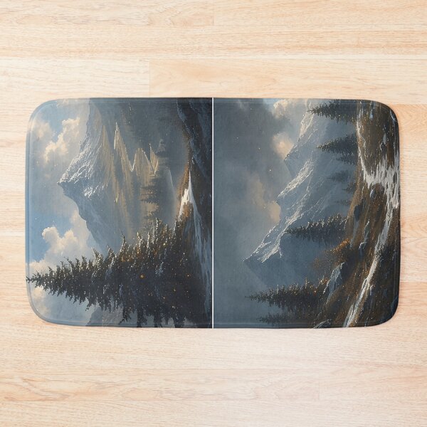 Item preview, Winter mountain landscape with snow-covered peaks and fir trees designed and sold by Mianku | Für das Leben.