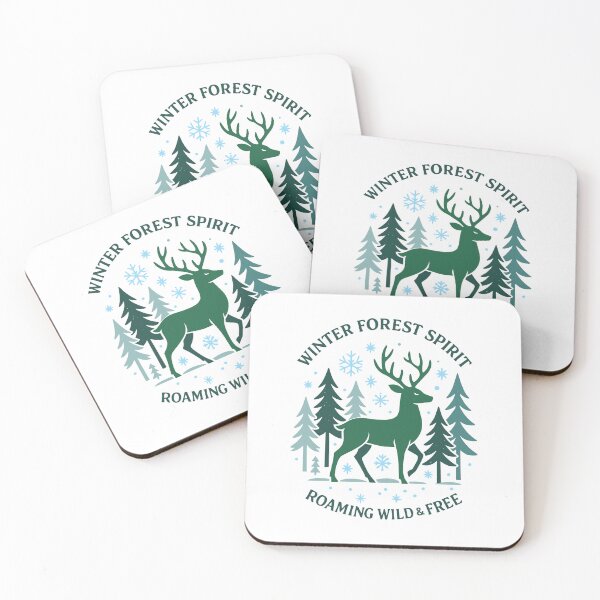 Item preview, Winter Forest Spirit – Roaming Wild & Free (Winter Deer Illustration) designed and sold by Glyph Lab.