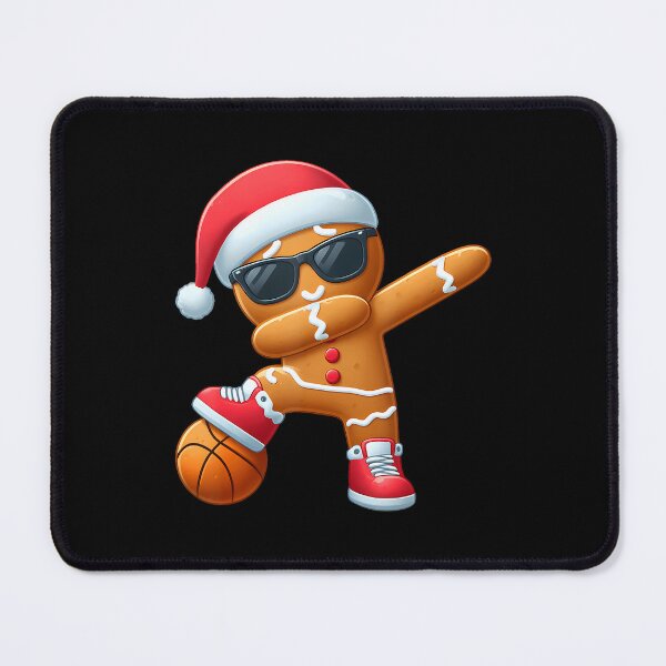 Item preview, Christmas Dabbing Gingerbread Santa Hat Basketball designed and sold by JanetCarolyn.
