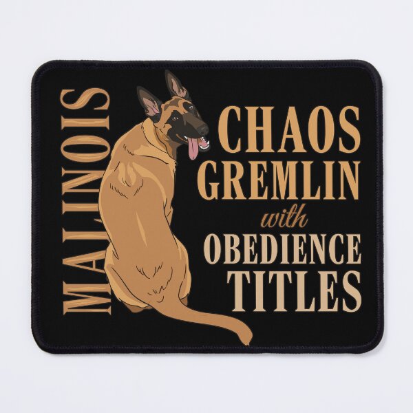 Item preview, Belgian Malinois - Chaos Gremlin with Obedience Titles designed and sold by k9printart.