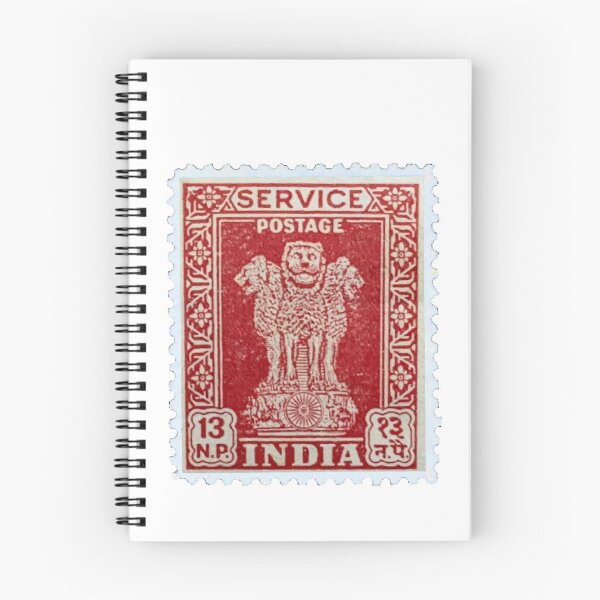 Item preview, Vintage Indian Lions Red Postage Stamp designed and sold by red-amber65.