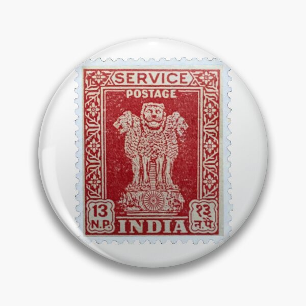 Item preview, Vintage Indian Lions Red Postage Stamp designed and sold by red-amber65.