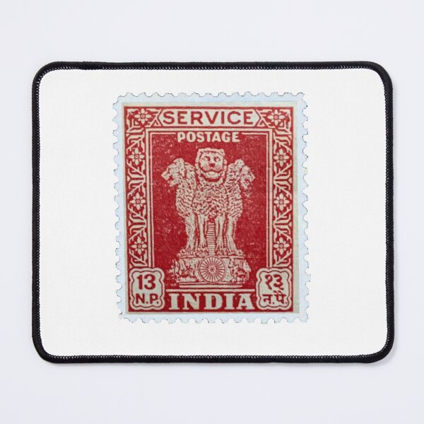 Item preview, Vintage Indian Lions Red Postage Stamp designed and sold by red-amber65.
