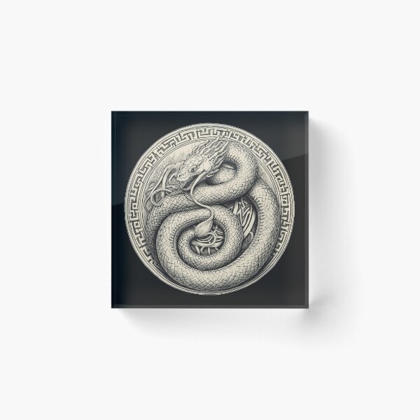 Item preview, Norse Serpent Medallion – Viking Snake Circle T-Shirt Design designed and sold by Mythic Tide.