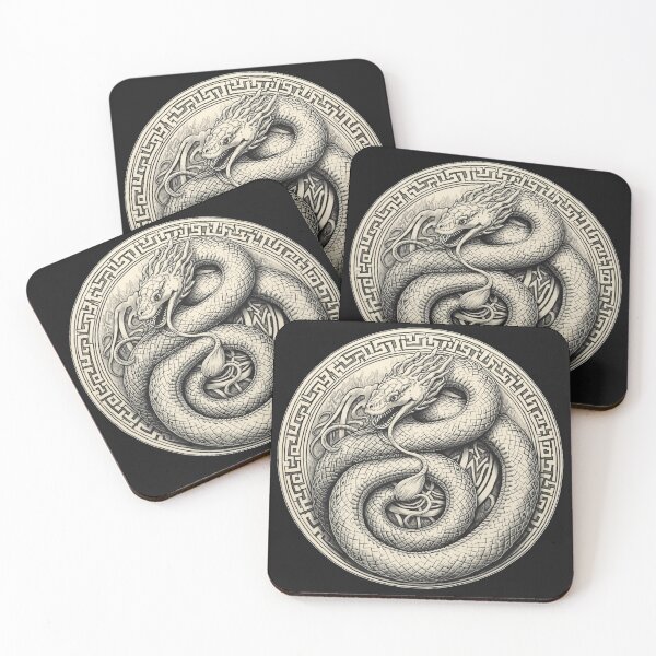 Item preview, Norse Serpent Medallion – Viking Snake Circle T-Shirt Design designed and sold by Mythic Tide.