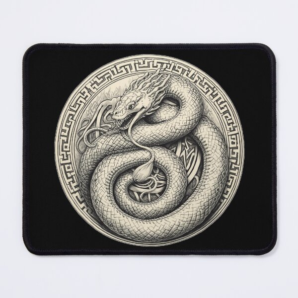 Item preview, Norse Serpent Medallion – Viking Snake Circle T-Shirt Design designed and sold by Mythic Tide.