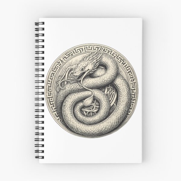 Item preview, Norse Serpent Medallion – Viking Snake Circle T-Shirt Design designed and sold by Mythic Tide.