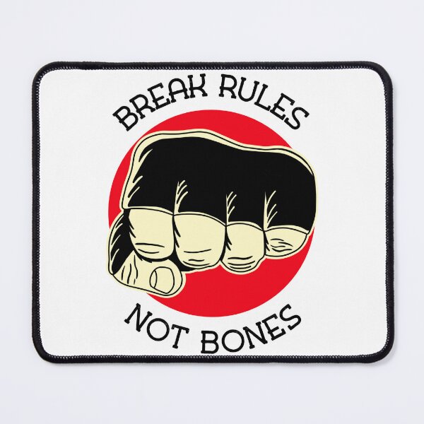 Item preview, Funny Break Rules not Bones designed and sold by rebuZZ-Apparels-The Minimalistic Buzz.