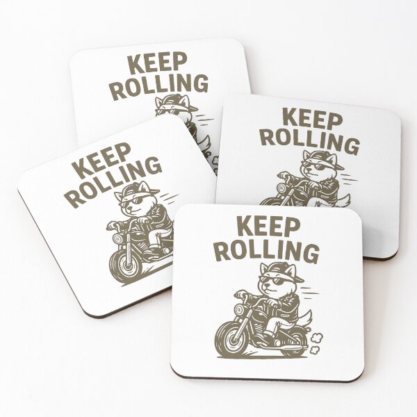 Item preview, Keep Rolling Dog Illustration | Biker Dog Clipart | Cool Motorcycle Dog Design for Shirts, Stickers & Merch designed and sold by Hischers Solution.