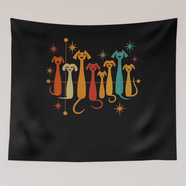Item preview, Retro Mid-Century Dogs 50S 60S Style Art Artsy Artistic designed and sold by CleoRoseanna.