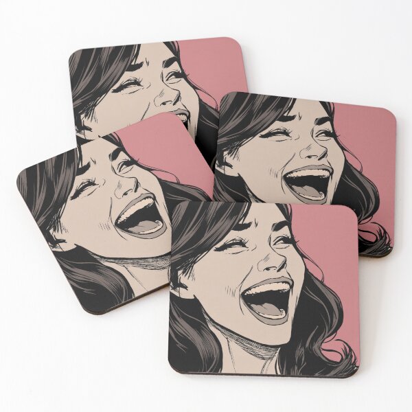 Item preview, Joyful Burst: Close-up Laughing Woman Comic Art designed and sold by casualnature.