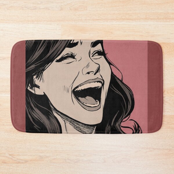 Item preview, Joyful Burst: Close-up Laughing Woman Comic Art designed and sold by casualnature.