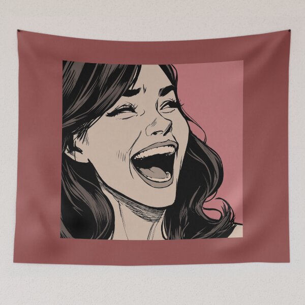 Item preview, Joyful Burst: Close-up Laughing Woman Comic Art designed and sold by casualnature.