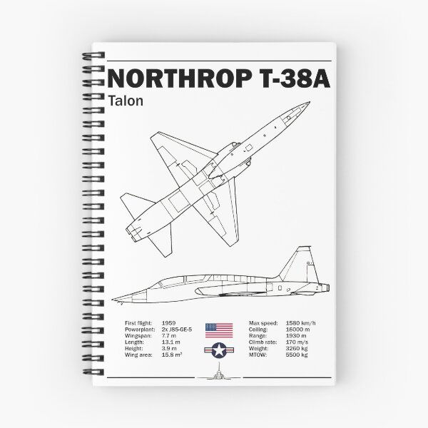Item preview, Northrop T-38A Talon Blueprint Poster designed and sold by Justinian Matieu.