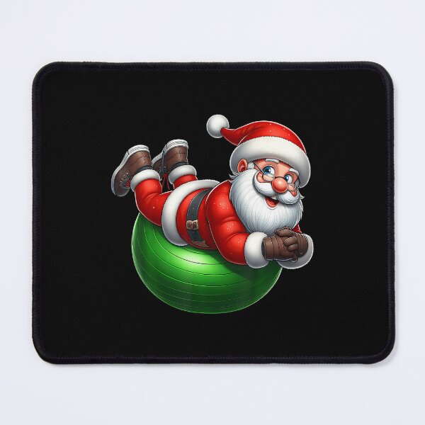 Item preview, Santa Claus Exercise Ball Gym Fitness Workout Christmas designed and sold by HollyTrina1.
